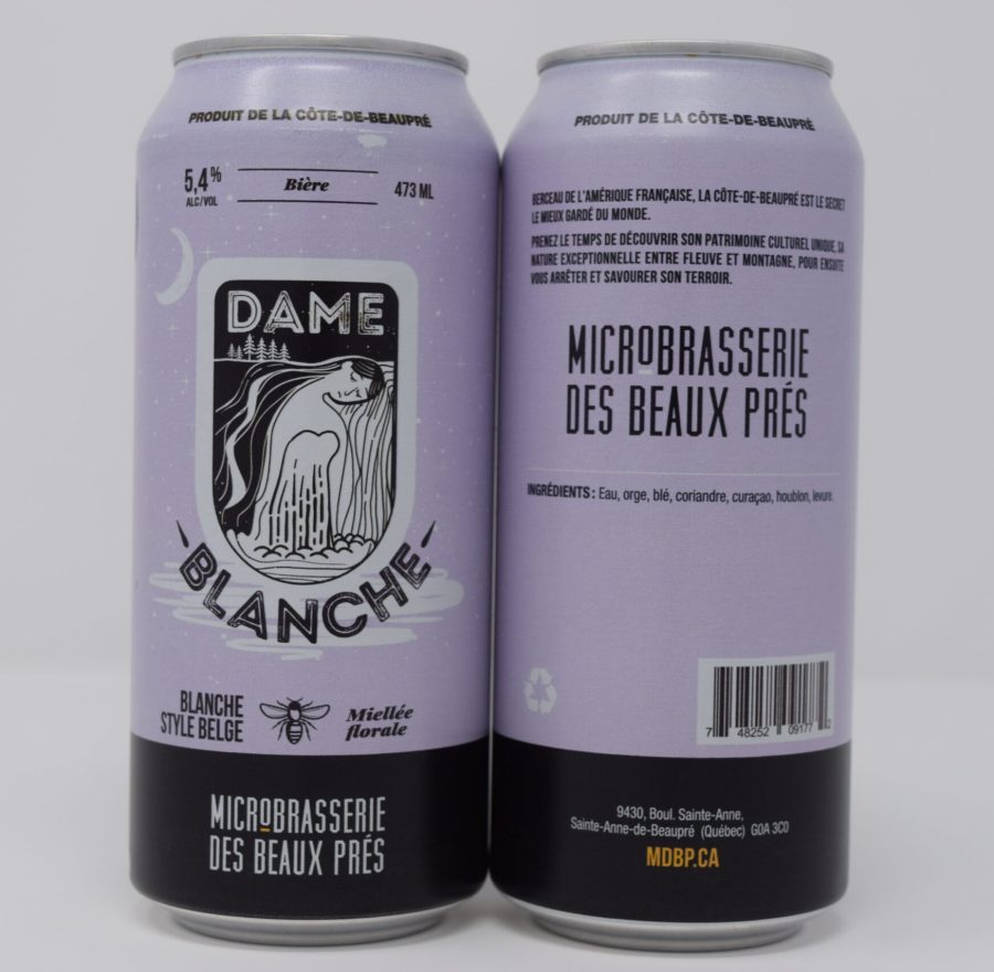 Canette bière Dame Blanche (Blanche belge)